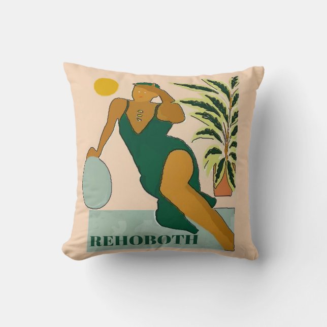 Abstract On The Beach  Throw Pillow (Front)