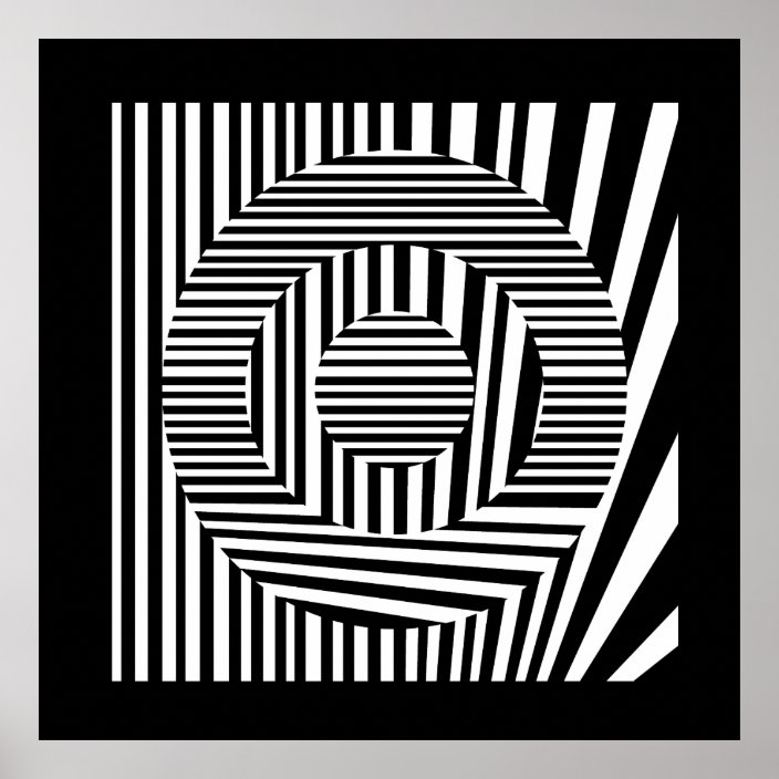 Abstract op art Poster | Zazzle