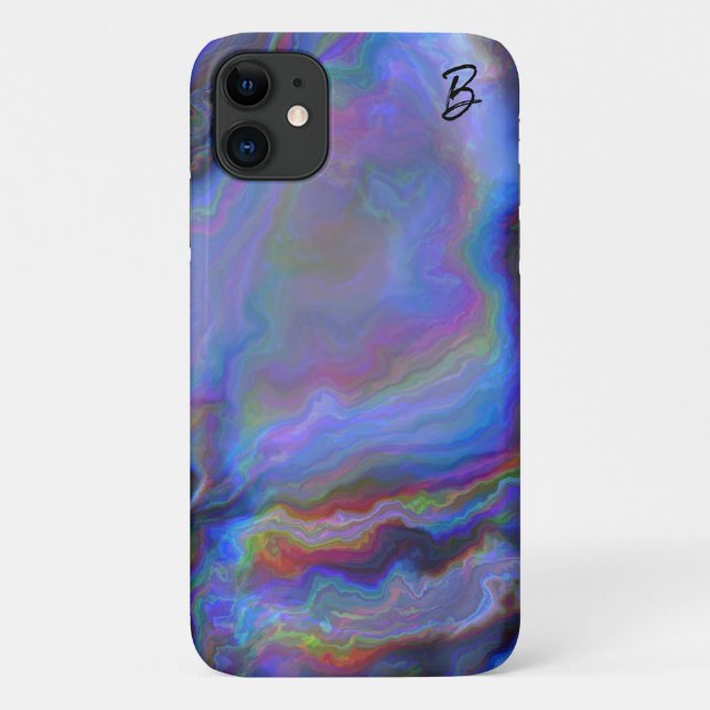 Abstract Opal Agate Personalized Phone Case (Back)