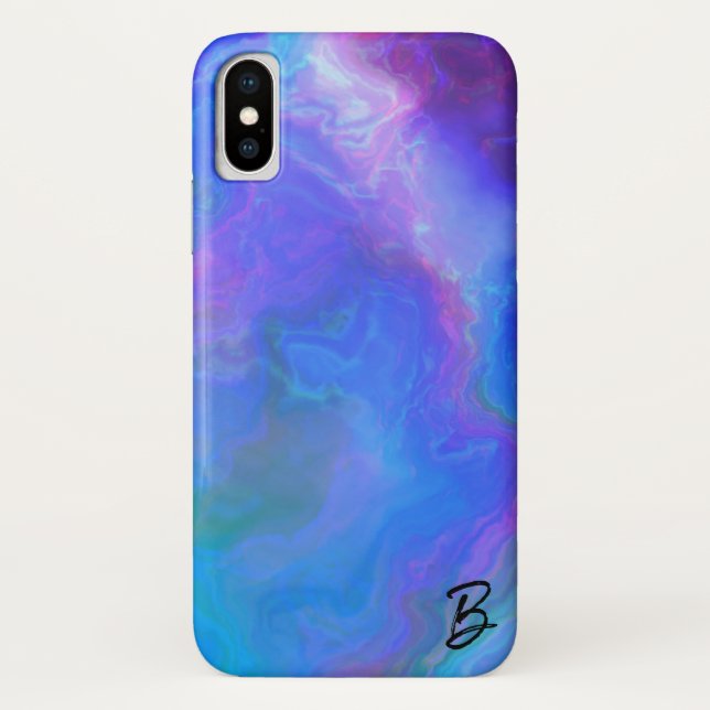 Abstract Opal Agate Personalized Phone Case (Back)