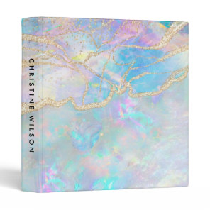 abstract opal design 3 ring binder