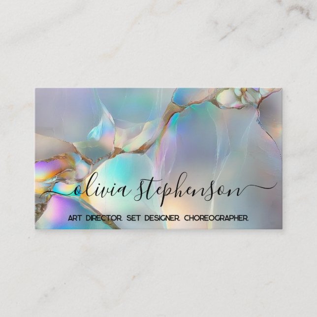 Abstract Opalescent  Business Card (Front)