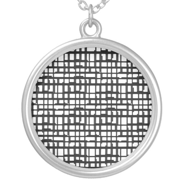 Abstract Optical Grid Necklace (Front)