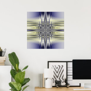Abstract Optical Illusion Fractal Poster