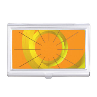 Abstract Orange Business Card Case