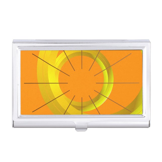 Abstract Orange  Business Card Case (Front)