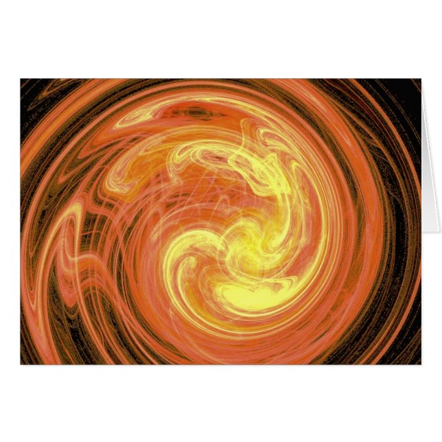 Abstract Orange Cards (Front Horizontal)