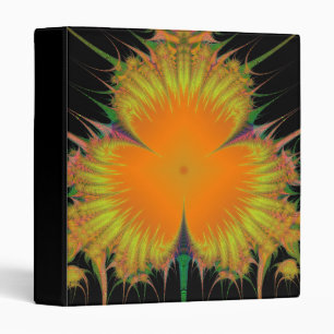 Abstract Orange Day Lily Fractal Avery Binder