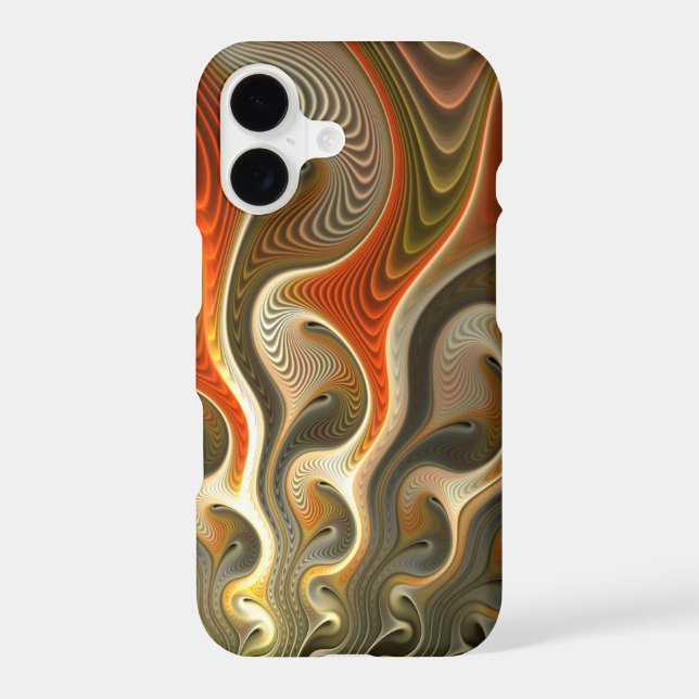 Abstract Orange Flames Set Phasers Iphone Case (Back)
