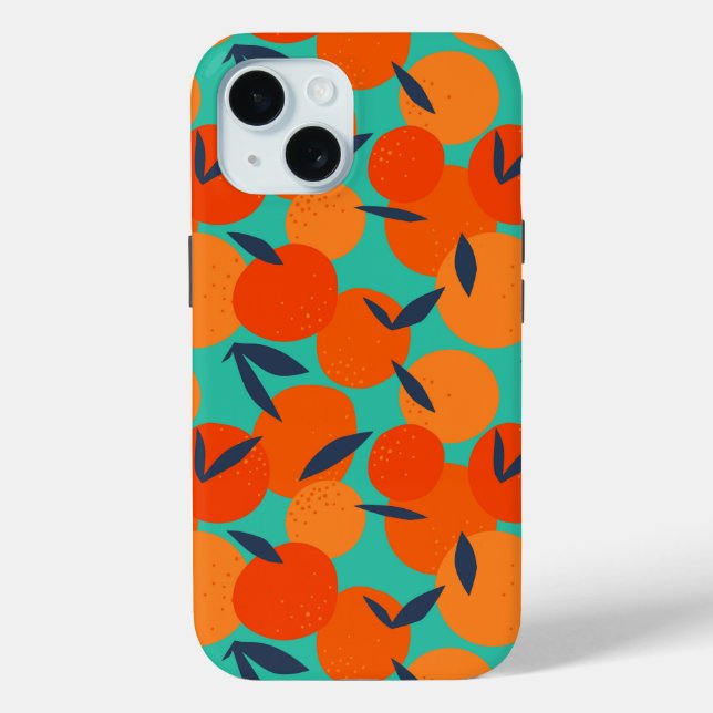 Abstract Orange Fruit Pattern Case-Mate iPhone Case (Back)