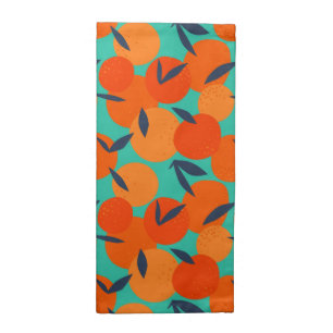 Abstract Orange Fruit Pattern Cloth Napkin