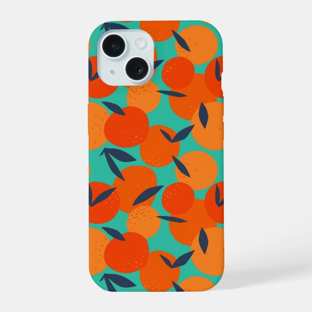 Abstract Orange Fruit Pattern Iphone Case (Back)