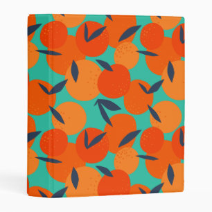 Abstract Orange Fruit Pattern Mini Binder