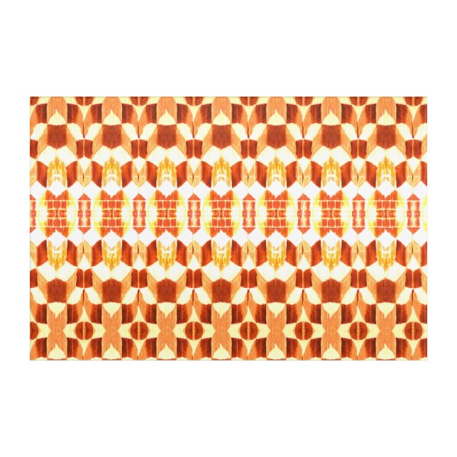 Abstract Orange Geometric Pattern Sweet Life Acrylic Print (Front)