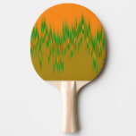 [ Thumbnail: Abstract Orange, Green, Brown Wave Pattern Paddle ]