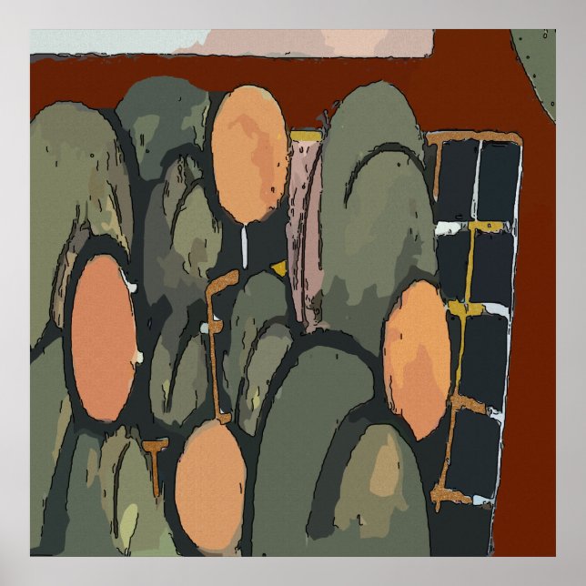 Abstract Orange Grove Poster (Front)
