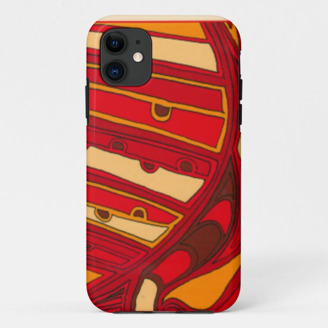 Abstract Orange Panels Case-Mate iPhone Case (Back)