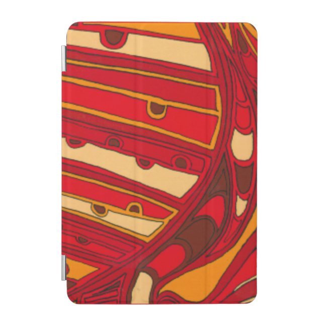 Abstract Orange Panels iPad Mini Cover (Front)