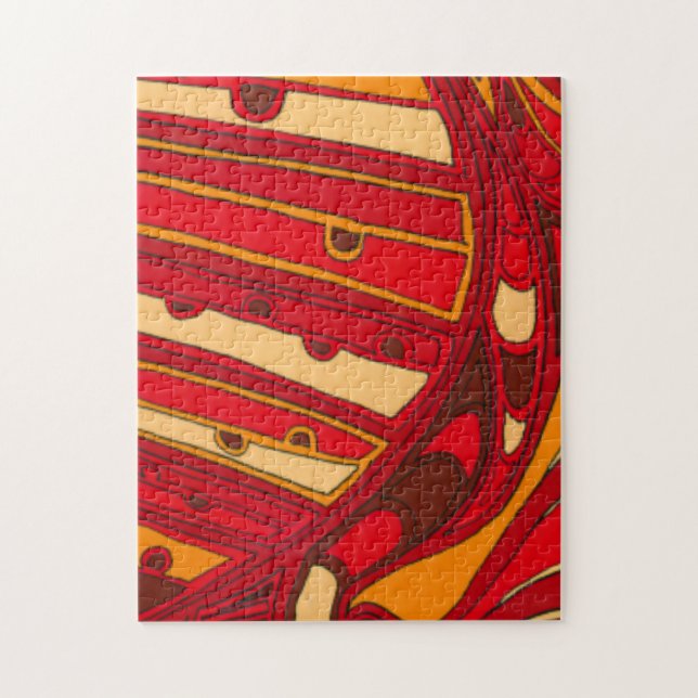 Abstract Orange Panels Jigsaw Puzzle (Vertical)