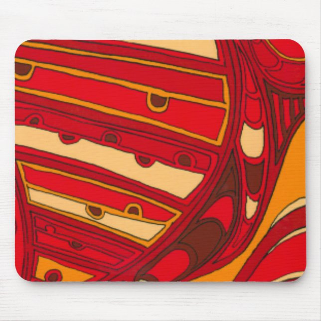 Abstract Orange Panels Mouse Pad (Front)