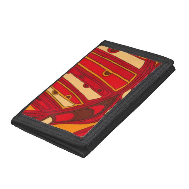 Abstract Orange Panels Trifold Wallet (Bottom)