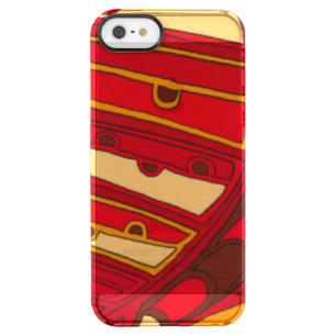 Abstract Orange Panels Clear iPhone SE/5/5s Case