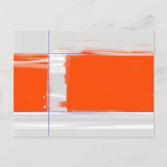 Abstract Orange Postcard (Front)