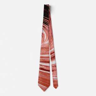 Abstract Orange Shapes Neck Tie