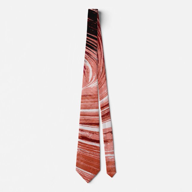 Abstract Orange Shapes Neck Tie (Front)
