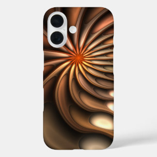 Abstract Orange Spiral Coule Conversation iPhone 16 Case