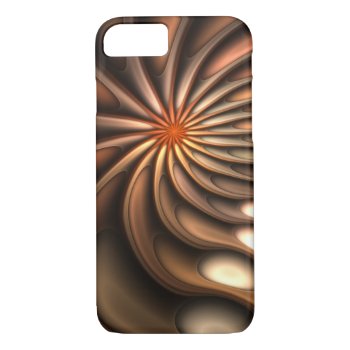 Abstract Orange Spiral Coule Conversation Iphone 8/7 Case by skellorg at Zazzle