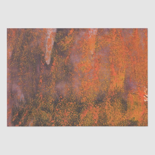 Abstract orange splashes tissue paper (Front)