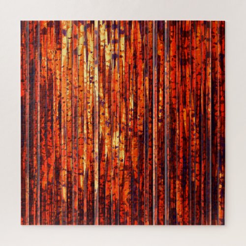 Abstract Orange Stripes Jigsaw Puzzle