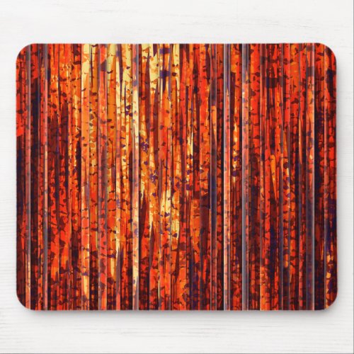 Abstract Orange Stripes Mouse Pad