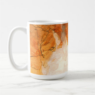 Abstract Orange Teal Watercolor Art Mug