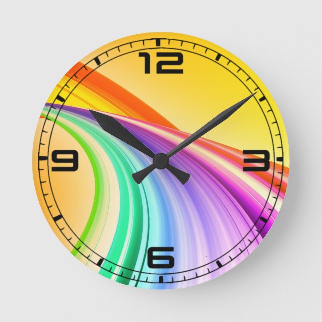 Abstract Orange Yellow Background-12527 Round Clock (Front)