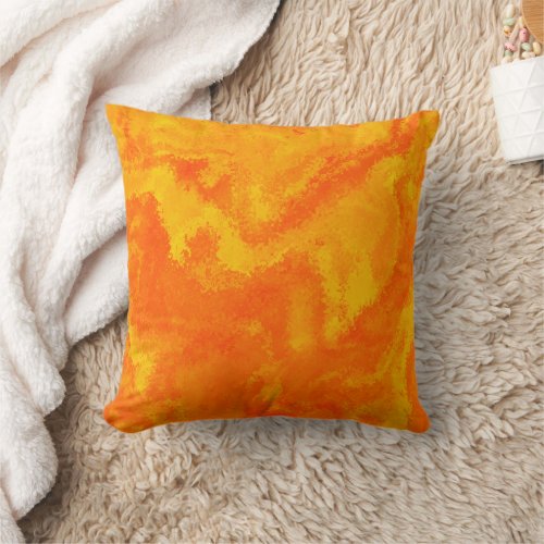 Abstract Orange Yellow Diffusion Throw Pillow