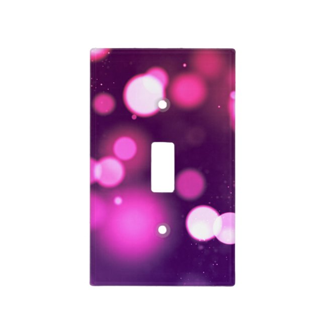 Abstract Orbs Pink/Purple Whimsical Design light Switch Cover (Front)