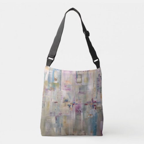 Abstract Orchid Garden with light summer colors Crossbody Bag