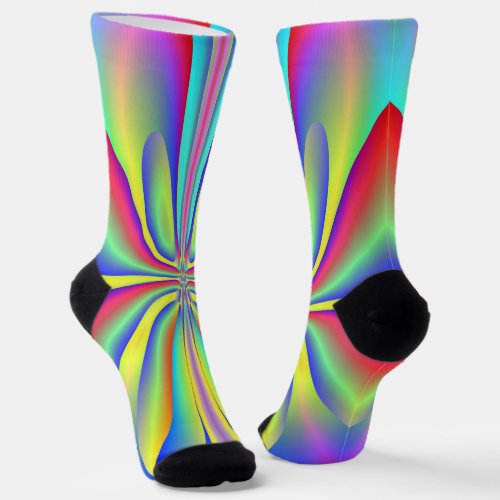 Abstract Orchid Socks