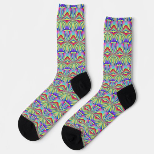 Abstract Orchid Socks