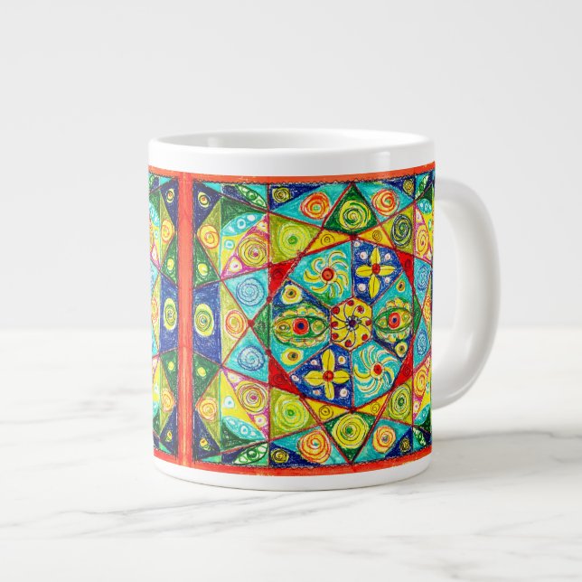 Abstract order giant coffee mug (Front Right)