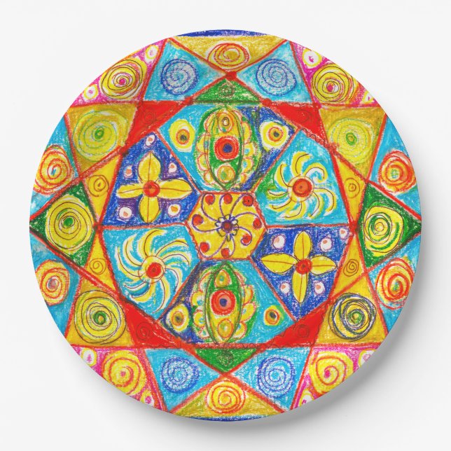 Abstract order paper plates (Front)