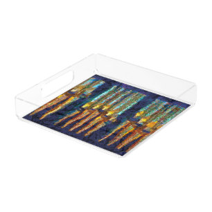 Abstract organ pipes acrylic tray