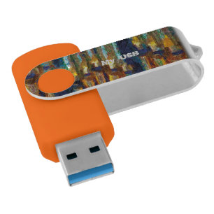 Abstract organ pipes USB Flash Drive