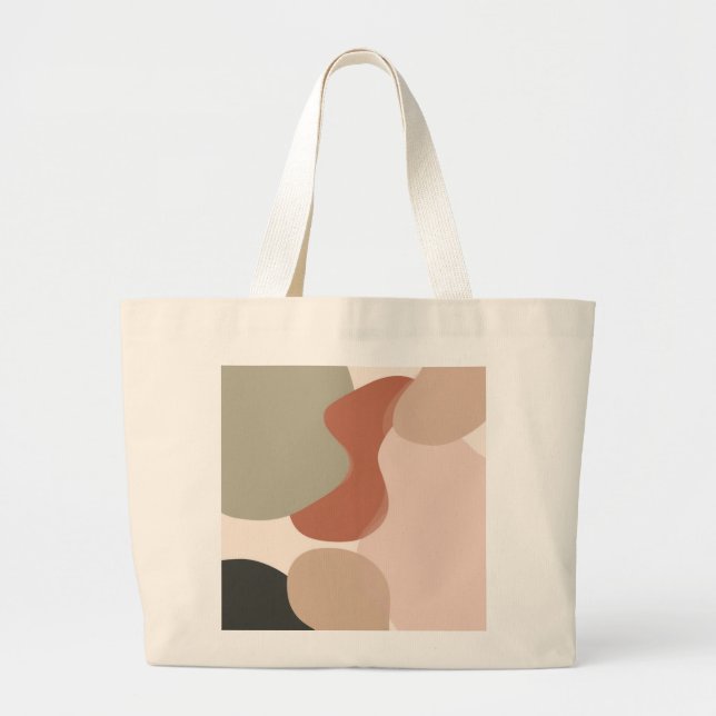 Abstract Organic Blob Art – Modern Minimal Large Tote Bag (Front)