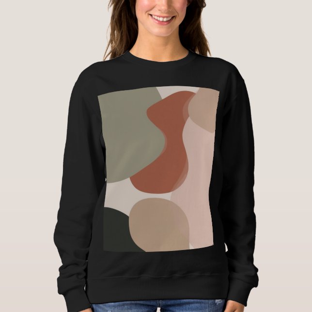 Abstract Organic Blob Art – Modern Minimal Sweatshirt (Front)