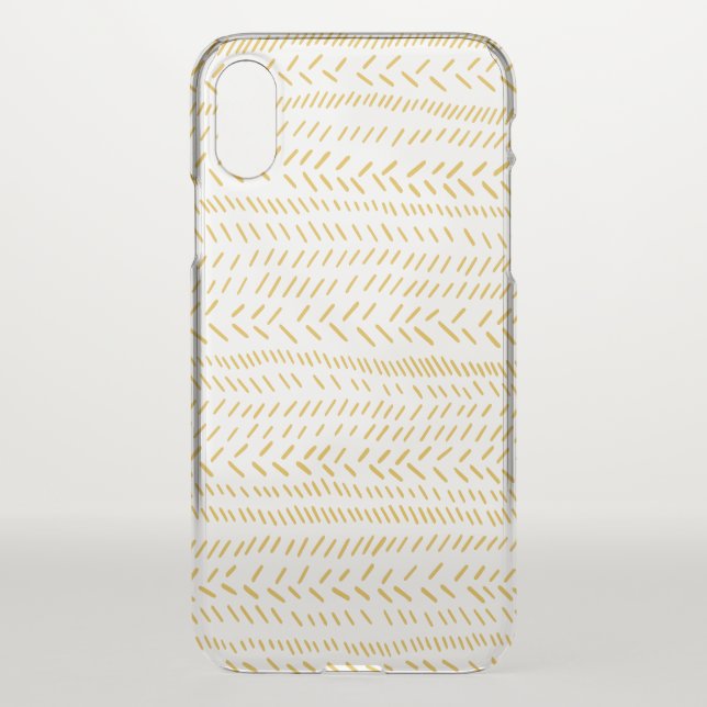 Abstract Organic Lines Art in Boho Gold Uncommon iPhone Case (Back)