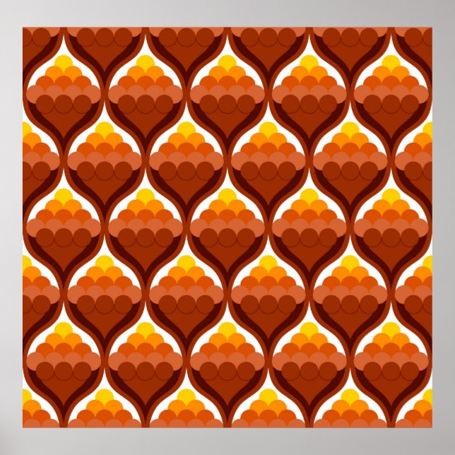 abstract organic shapes decorative victory pattern poster (Front)