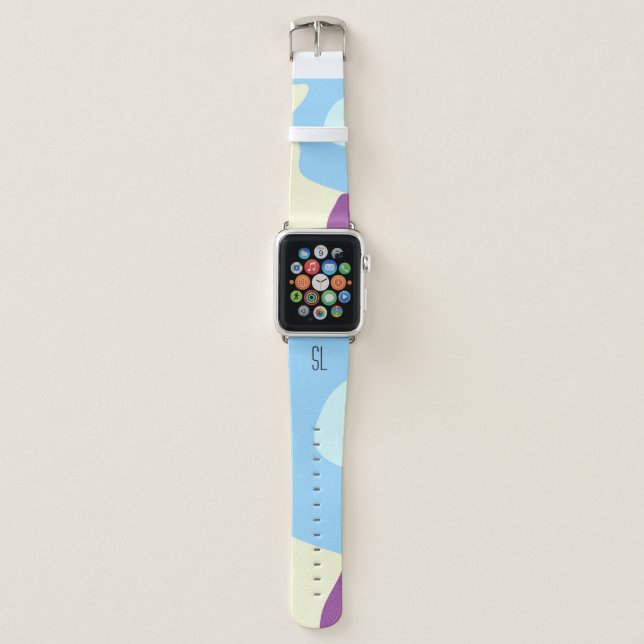 Abstract Organic Shapes Personalized Apple Watch Band (Front)